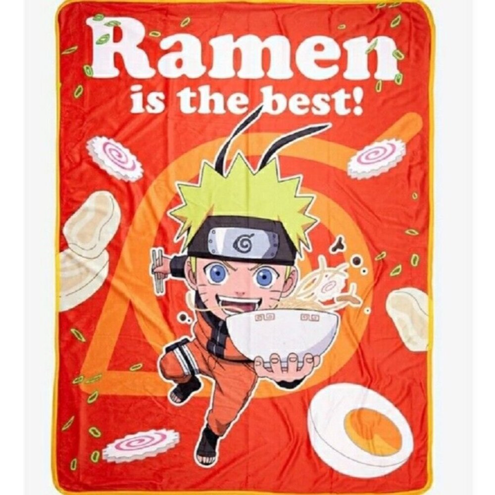 New Ramen is Best Naruto Shippuden Smooth Fleece Throw Gift Blanket Noodles SOFT
